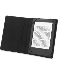 Funda de Cuero PU Estilo Libro Negro para eBook 6" 2