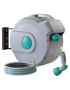 Carrete de Manguera Retráctil AXTRIM 30.48 m x 1.27 cm con Boquilla