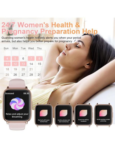 Reloj Inteligente RifePhi para Mujeres 1.83" Fitness IP68