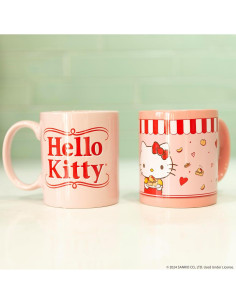 Cafetera de una taza Hello Kitty Uncanny Brands con 2 tazas 2