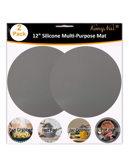 Alfombrilla de Silicona para Microondas KongNai 30 cm Gris