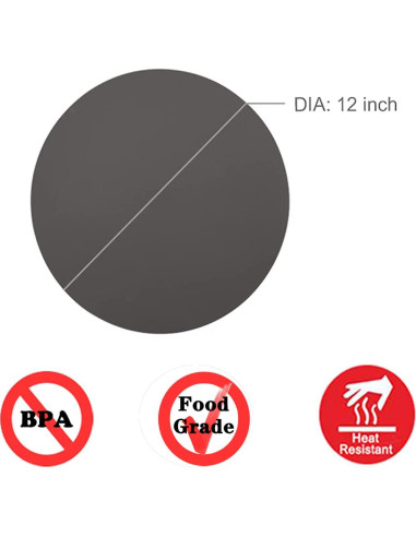 Alfombrilla de Silicona para Microondas KongNai 30 cm Gris