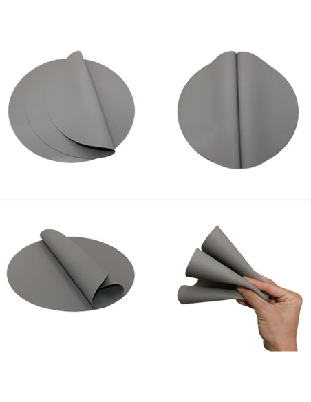 Alfombrilla de Silicona para Microondas KongNai 30 cm Gris