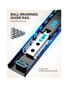 Organizador de Especias Nieifi Vertical 2 Niveles Metal Negro 2