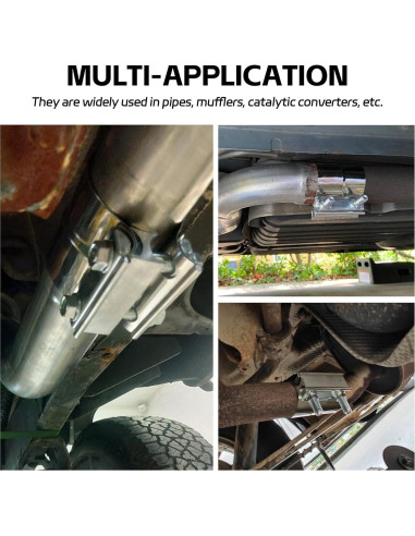 Abrazadera de Escape HZYAMZ 001 Acero Inoxidable 6.35 cm