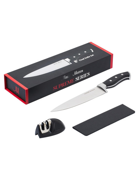 Cuchillo de Chef Master Maison 20.32 cm Acero Inoxidable Afilador