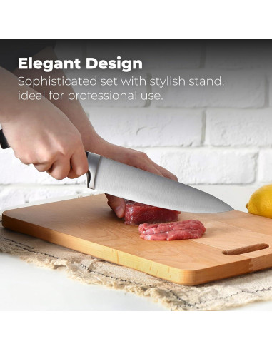 Cuchillo de Chef Master Maison 20.32 cm Acero Inoxidable Afilador