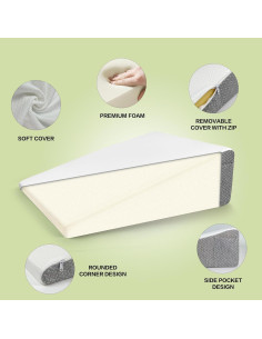 Cojín en Cuña Krightlink 20 cm Triangular para Cabecero 2