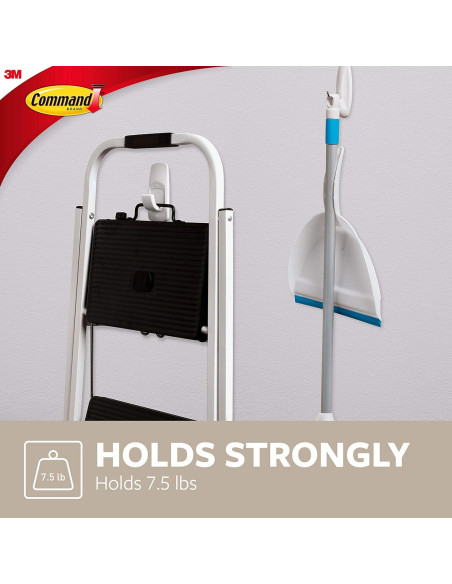 Gancho Jumbo Adhesivo Command Blanco - Soporta 3.4 kg