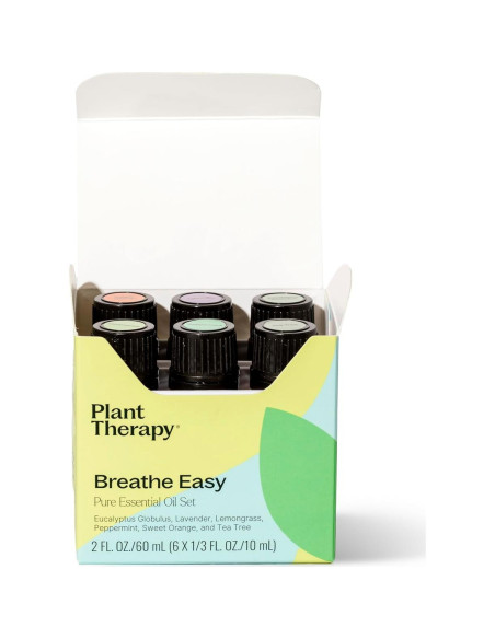 Set de Aceites Esenciales Plant Therapy Breathe Easy 6x10 mL