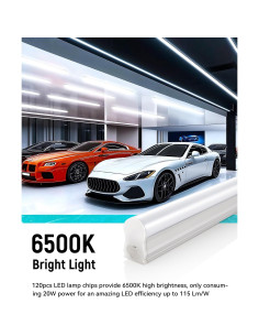 Luz LED de Taller 4FT SUNLINKCO 20W 2300LM 6500K Conectable 2