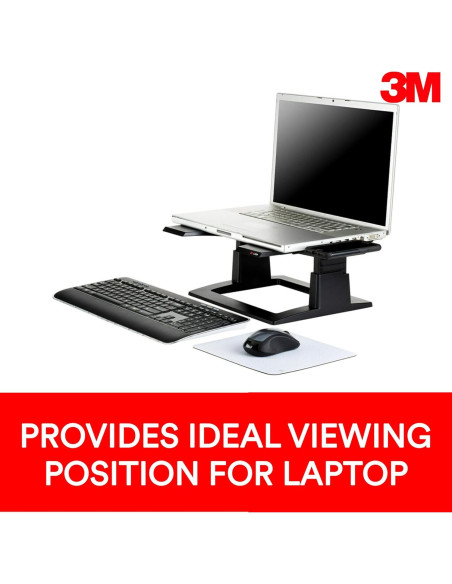 Soporte de Laptop Ajustable 3M LX500, Altura Ergonométrica 10-15 cm