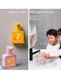 Dispensador Automático de Jabón Espumoso Ipalmay 400ml Rosa 2