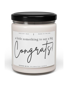 Vela de Felicitaciones Salvia Blanca y Lavanda 255g - Cera de Soja