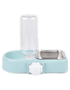 Cuenco Doble Colgante Utaomld para Perros y Gatos - Acero Inoxidable