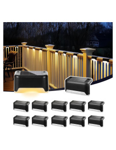 Luces de Escalera Solar PATIOWIN 12 Piezas Impermeables LED