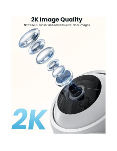 Cámara de Seguridad Interior ieGeek 2K 3MP WiFi con Alexa 2