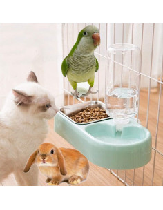 Cuenco Doble Colgante Utaomld para Perros y Gatos - Acero Inoxidable 2