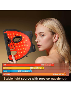 Máscara Facial de Terapia de Luz LED RubraVive KFB290 - Infrarroja y Roja 2