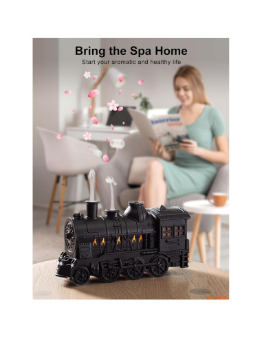 Humidificador Ultrasónico GESPERT Tren 300ml con Control Remoto