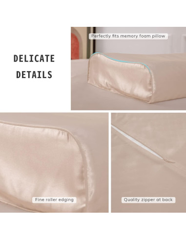 Funda de Almohada de Seda PROMEED 23 Momme Rey 100% Morera