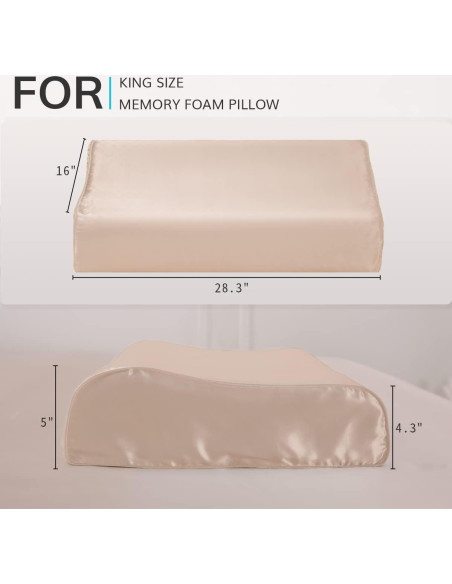 Funda de Almohada de Seda PROMEED 23 Momme Rey 100% Morera