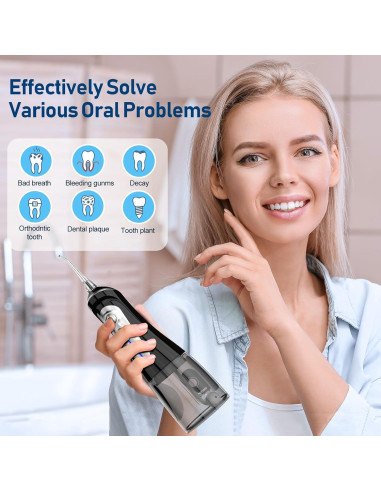 Irrigador Oral Inalámbrico NBGRLVS 320ml - 6 Modos Ajustables