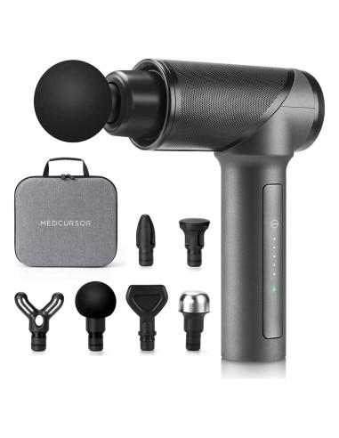 Pistola de Masaje Medcursor MMG0101, 6 Cabezas, 2000mAh