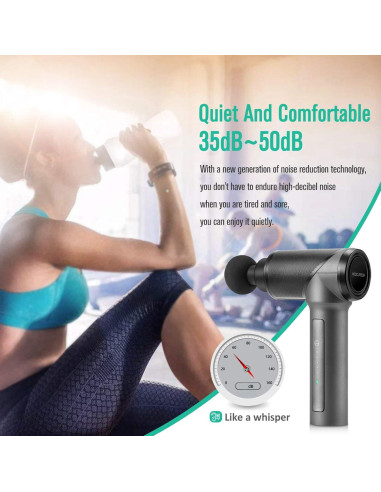 Pistola de Masaje Medcursor MMG0101, 6 Cabezas, 2000mAh