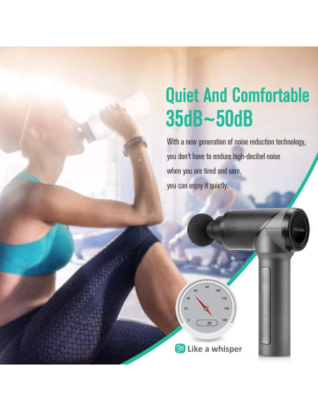 Pistola de Masaje Medcursor MMG0101, 6 Cabezas, 2000mAh