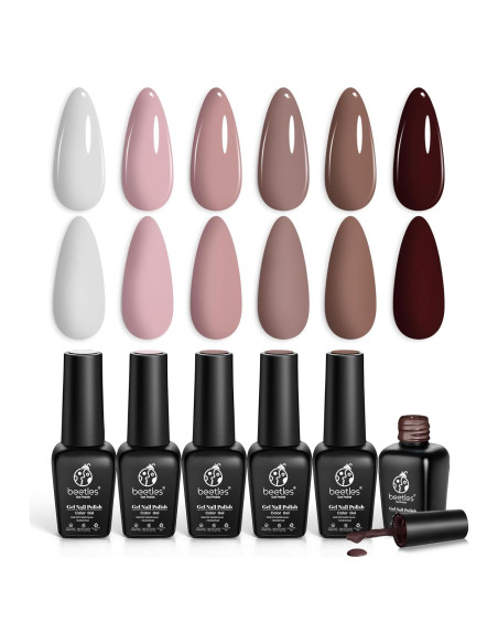 Set de Esmalte en Gel Beetles Hora del Café 6 Colores 7.5ml