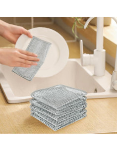 20 Trapos de Lavado de Platos de Alambre XBUYTO Reutilizables 2