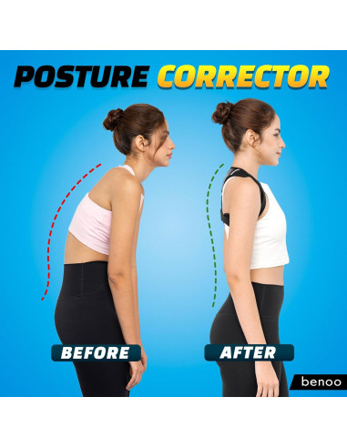 Corrector de Postura Benoo Ajustable para Hombres XL/2XL y Mujeres 2XL+