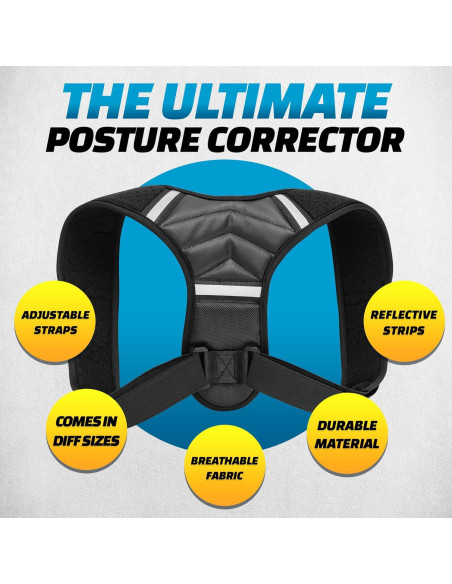 Corrector de Postura Benoo Ajustable para Hombres XL/2XL y Mujeres 2XL+