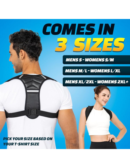 Corrector de Postura Benoo Ajustable para Hombres XL/2XL y Mujeres 2XL+