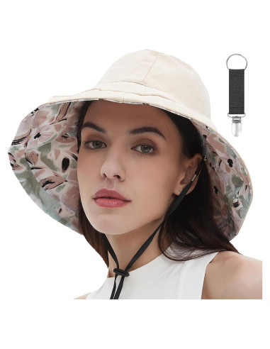 Sombrero de Sol Reversible Vidsel para Mujeres Ala Ancha UV50+