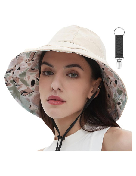 Sombrero de Sol Reversible Vidsel para Mujeres Ala Ancha UV50+