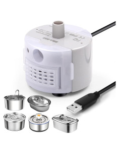 Bomba de fuente de agua para gatos Petilog 3.2L acero inoxidable