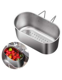 Colador de desagüe de acero inoxidable Jinccnsn 20.1cm Plata