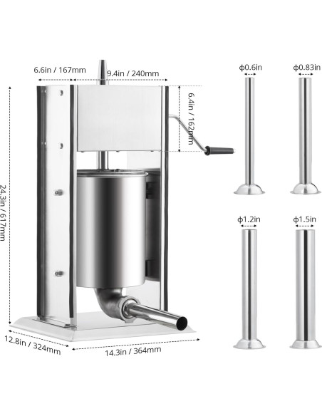 Fabricante de Salchichas GarveeTech 3L Acero Inoxidable Manual