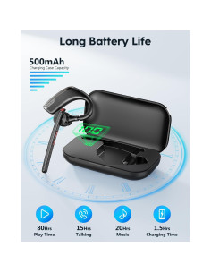 Auriculares Bluetooth New Bee M51 Inalámbricos con Estuche 500mAh 2