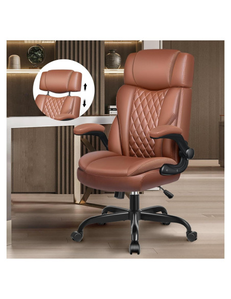 Silla de Oficina Ejecutiva BestGlory con Soporte Lumbar Marrón