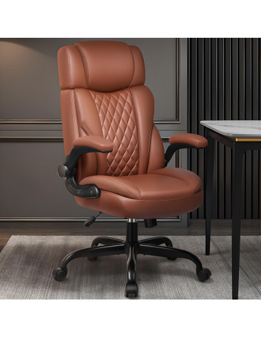 Silla de Oficina Ejecutiva BestGlory con Soporte Lumbar Marrón