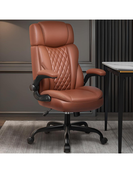 Silla de Oficina Ejecutiva BestGlory con Soporte Lumbar Marrón