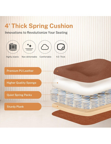 Silla de Oficina Ejecutiva BestGlory con Soporte Lumbar Marrón