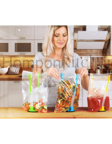 Soporte Baggy para Bolsas de Congelador Hompon - 6 Piezas