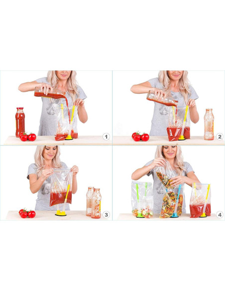 Soporte Baggy para Bolsas de Congelador Hompon - 6 Piezas