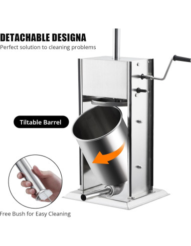 Fabricante de Salchichas GarveeTech 3L Acero Inoxidable Manual