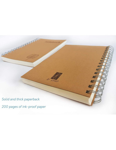 Cuadernos Espiral A5 le vent - 200 Páginas - Papel 100gsm
