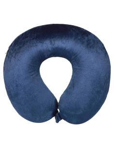 Almohada de Viaje GLOBETROTTER Espuma Viscoelástica Azul Marino